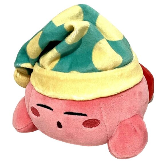 Tomy Sleeping Kirby Junior Plush 6" Nintendo Character Dream Land Planet Popstar - Picture 1 of 5